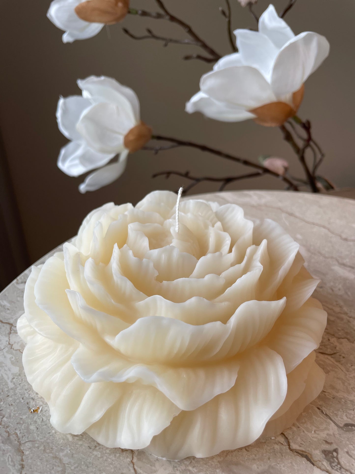 Large one rose Candle