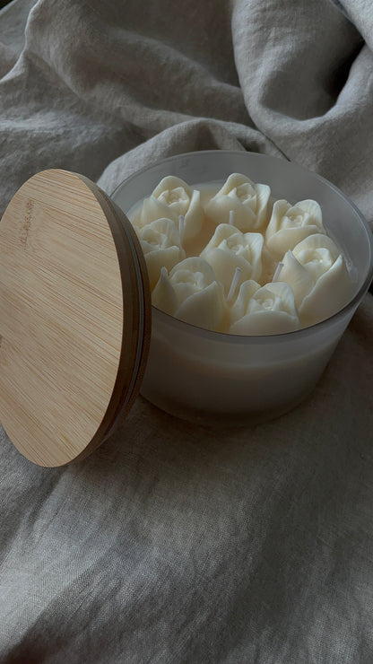 Large Elegant Candle Bowl 8 inch 24 oz